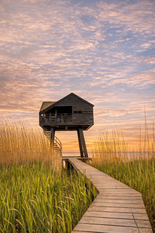 Kiekkaaste, Nieuw Statenzijl. Aan het einde van een van de mooiste  vlonderpaden in Nederland