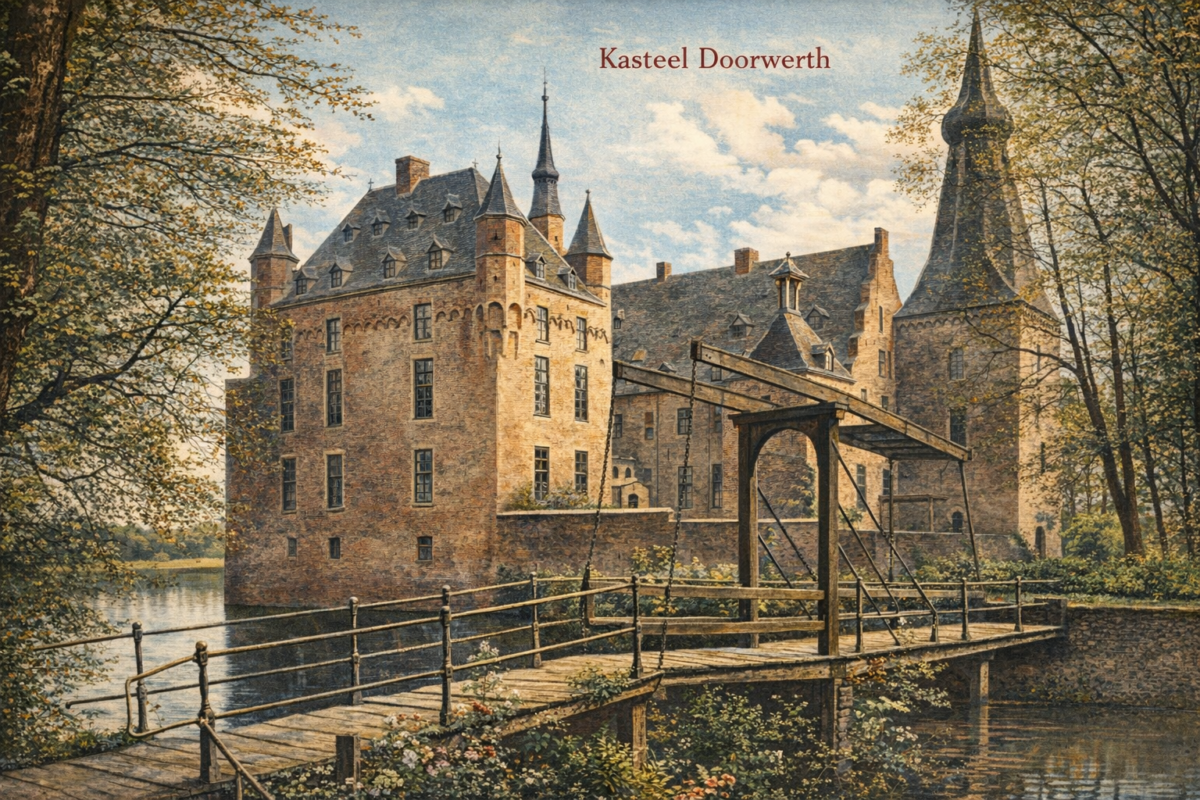 Kasteel Doorwerth in 1909 (Bewerkt)